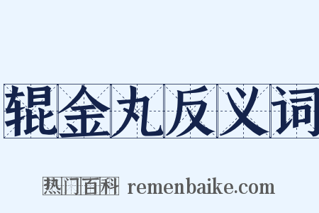 辊金丸反义词是什么意思的图片